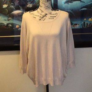 Super Soft Cream Sweater Top Size 16 NWOT